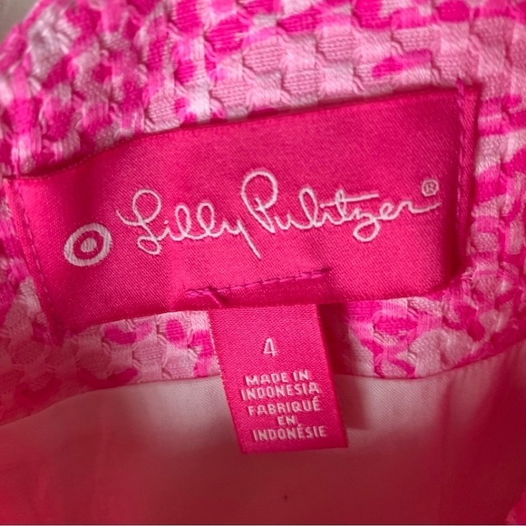 Lilly Pulitzer target Womens pink back zip sleeveless printed shift dress 4 - Picture 5 of 7